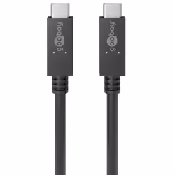 Wentronic 49254, 1 m, USB C, USB C, USB 3.2 Gen 2 (3.1 Gen 2), 20000 Mbit/s, Noir