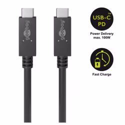 Wentronic 49254 câble USB 1 m USB 3.2 Gen 2 (3.1 Gen 2) USB C Noir - Vue supplémentaire 4