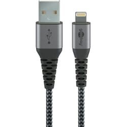 Goobay 49269 câble Lightning 2 m Noir, Gris