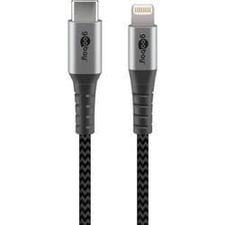 Goobay 49272 câble Lightning 2 m Noir, Gris