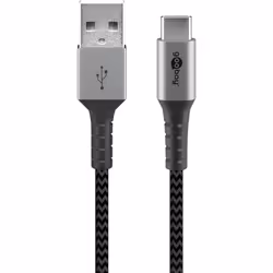 Goobay 49295, 0,5 m, USB C, USB A, USB 2.0, Noir, Gris