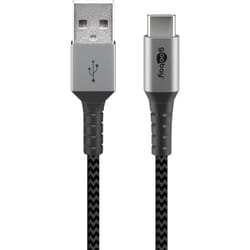 Goobay 49296 câble USB 1 m USB 2.0 USB C USB A Noir, Gris