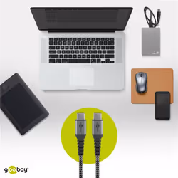 Goobay 49303 câble USB 2 m USB 2.0 USB C Gris, Argent - Vue supplémentaire 4