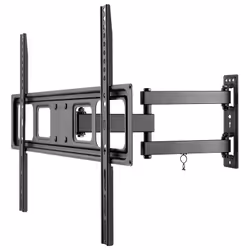 Goobay 49745, 200 x 200 mm, 600 x 400 mm, -15 - 10°, -90 - 90°, Acier, Noir
