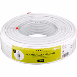 Goobay 49759 câble coaxial 50 m Non Blanc
