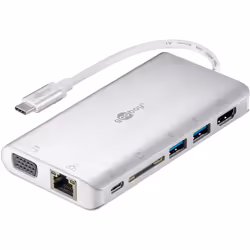 Goobay 49850 hub & concentrateur USB Type-C 5000 Mbit/s Argent