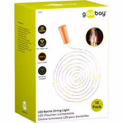 Goobay 49854, Figurine lumineuse décorative, Marron, Argent, Cuivre, Polyvinyl chloride (PVC), IP20, Bouteille, CE, WEEE