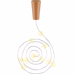 Goobay 49855, Lampes de fée, Châtain clair, Argent, Cuivre, Polyvinyl chloride (PVC), Universel, IP20, 6 h