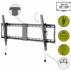 Wentronic Pro TILT (XL) 2,54 m (100") Noir - Vue supplémentaire 2