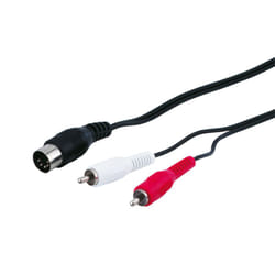 Goobay 50014 câble audio 1,5 m 2 x RCA DIN (5-pin) Noir