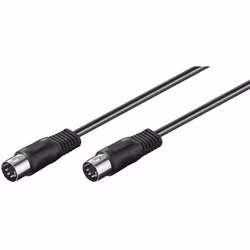 Goobay 50020, DIN (5-pin), Mâle, DIN (5-pin), Mâle, 1,5 m, Noir