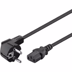 Goobay 50078 câble électrique Noir 2,5 m CEE7/7 IEC C13