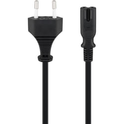 Goobay 50084 câble électrique Noir 1,5 m CEE7/16 Coupleur C7