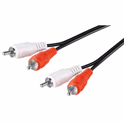 Goobay 50097, 2 x RCA, Mâle, 2 x RCA, Mâle, 0,5 m, Noir, Blanc