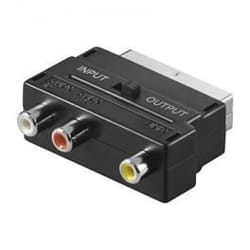 Goobay 50122 Câble SCART SCART (21-pin) 3 x RCA Noir
