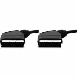 Tecline 5.0m Scart - Scart, 5 m, SCART (21-pin), SCART (21-pin), Mâle, Mâle, Nickel