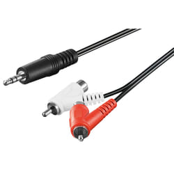 Goobay 50213 câble audio 1,5 m 3,5mm 2 x RCA Noir, Rouge, Blanc