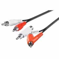 Goobay 50214, 2 x RCA, Mâle, 2 x RCA, Mâle/Femelle, 1,5 m, Noir