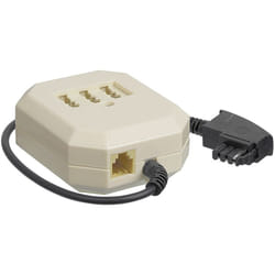 Goobay 50281 câble de téléphone 0,2 m Beige, Noir