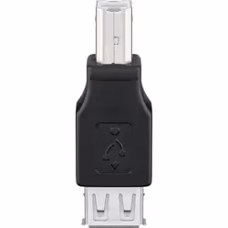 Goobay 50291, USB B, USB A, Noir