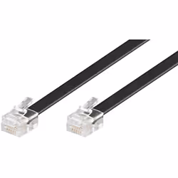 Goobay 50322, 6 m, RJ-12, RJ-12, Noir, Mâle, Mâle