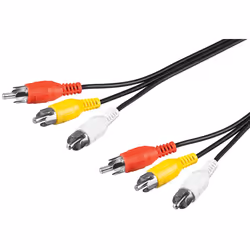 Goobay 50380, 1,5 m, 3 x RCA, 3 x RCA, Mâle, Mâle, Rouge, Blanc, Jaune