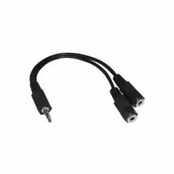 PureLink LP-AA120, 3,5mm, Mâle, 2 x 3.5mm, Femelle, 0,1 m, Noir