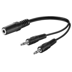 Goobay AVK 325-020 0.2m câble audio 0,2 m 3,5mm Noir