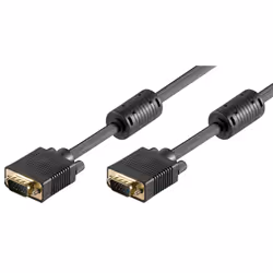 Goobay 50489, 3 m, VGA (D-Sub), VGA (D-Sub), Mâle, Mâle, Noir