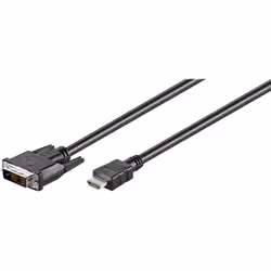 Goobay 50579, 1 m, HDMI, DVI-D, Mâle, Mâle, Droit