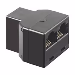 Goobay RJ-45 Adapter, RJ-45, 2x RJ-45, Noir