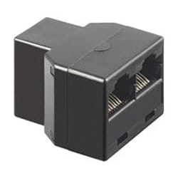 Goobay RJ-45 Adapter 2x RJ-45 Noir