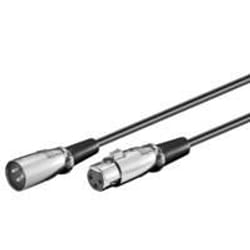Microconnect XLR/XLR 6m M-F câble audio XLR (3-pin) Noir