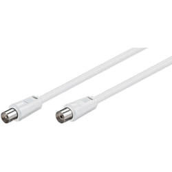 Goobay coaxial, 1.5 m câble coaxial 1,5 m Blanc