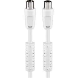 Goobay 50724 câble coaxial 2,5 m Blanc