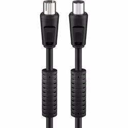 Goobay 50730, 5 m, Coaxial, Coaxial, Noir