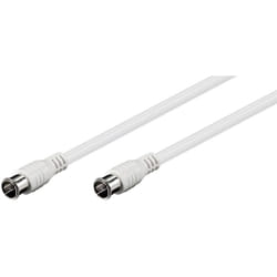 Goobay 50748 câble coaxial 2,5 m F Blanc