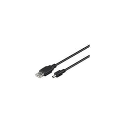 Wentronic - goobay usb Mini 4 Pin 180 1.8m - Câble usb (1.8m, usb a, Mini-USB b, Connecteur mâle/Connecteur mâle, Noir)
