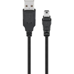 Goobay 50767 câble USB 1,8 m USB 2.0 USB A Mini-USB B Noir