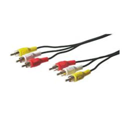 Goobay AVK 354-1000 10.0m câble video composite 10 m 3 x RCA