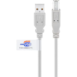 Goobay 50831 câble USB 2 m USB 2.0 USB A USB B Gris