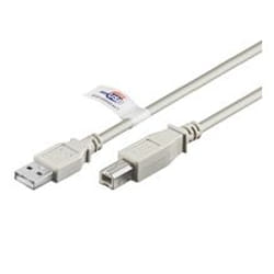 Goobay USB AB 300 HiSpeedCert 2.0 3m câble USB USB A USB B Gris