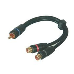 Goobay AVK 309-020 0.2m câble audio 0,2 m RCA 2 x RCA Noir