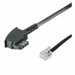 Goobay 3m TAE-F/RJ11 Cable, 3 m, TAE-F, RJ11, Noir, Mâle, Mâle