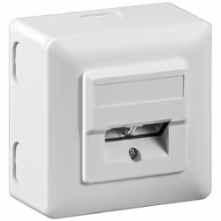 Goobay 50943, 2 x RJ-45, 5e, 1000 MΩ, Vis, Blanc, Acrylonitrile-Butadiène-Styrène (ABS)