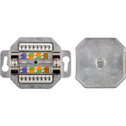 Goobay 50943 prise de courant 2 x RJ-45 Blanc