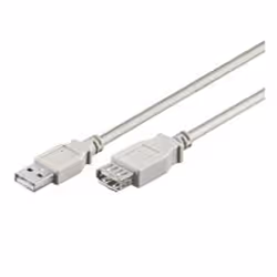 Goobay USB Verl AA 500 HiSpeed 2.0 5m, 5 m, USB A, USB A, Mâle/Femelle, Gris