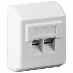 Goobay 50971, 2 x RJ-45, 5e, Blanc, Acrylonitrile-Butadiène-Styrène (ABS), 1 pièce(s)
