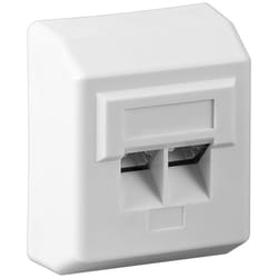 Goobay 50971 prise de courant 2 x RJ-45 Blanc