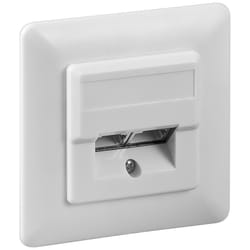 Goobay 50972 prise de courant 2 x RJ-45 Blanc